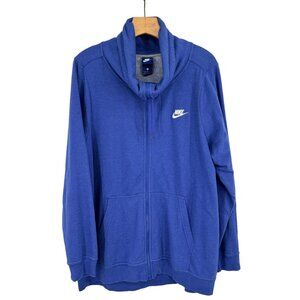 Nike Blue Full-Zip jacket womens size 1X plus pockets